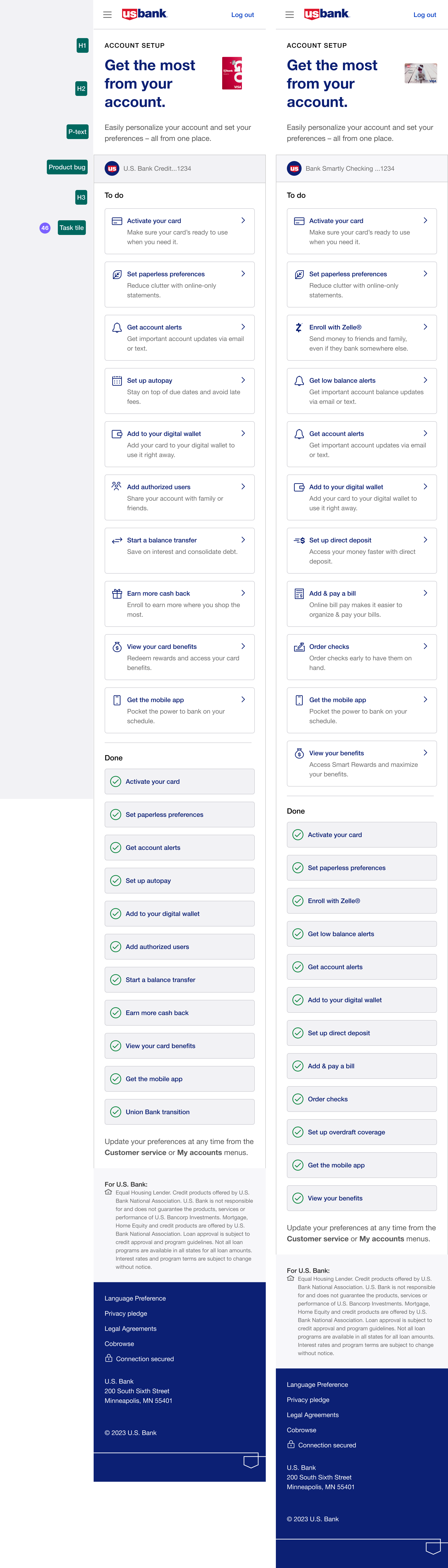 Final console design on mobile, single product and multi-product scenarios
