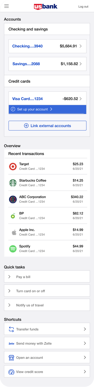 Final onboarding console on mobile